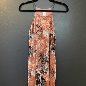 Velvet floral dress